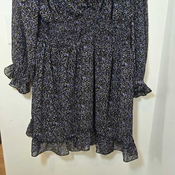 Nasty Gal Floral Wrap Mini Dress Plus Size 20 2X Ruffle Long Sleeve Ditsy Boho - Picture 4 of 10